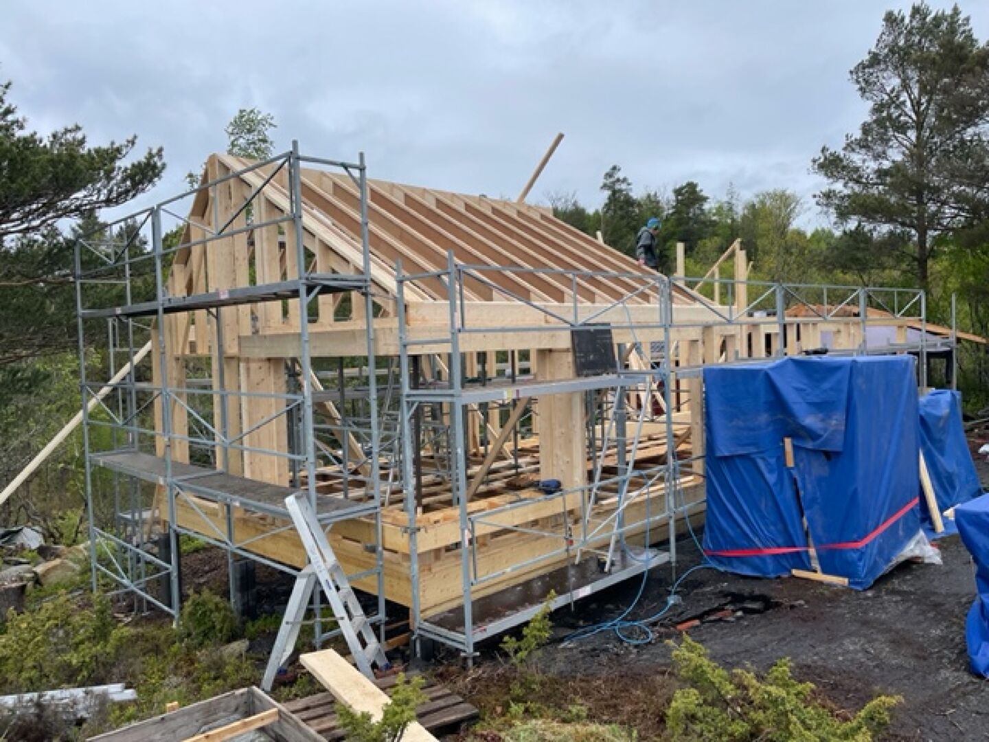 Hus under oppbygging